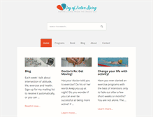 Tablet Screenshot of joyofactiveliving.com